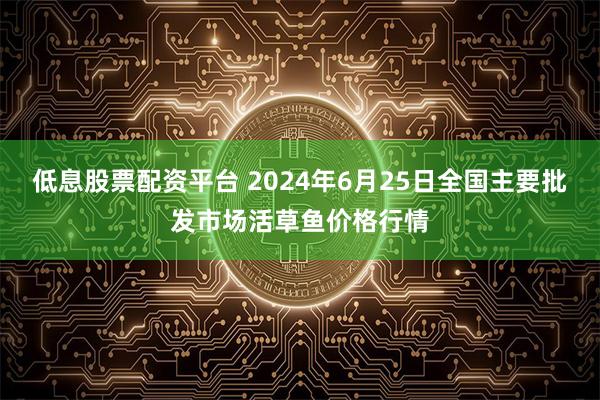 低息股票配资平台 2024年6月25日全国主要批发市场活草鱼价格行情