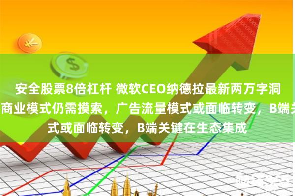 安全股票8倍杠杆 微软CEO纳德拉最新两万字洞察：C端Age